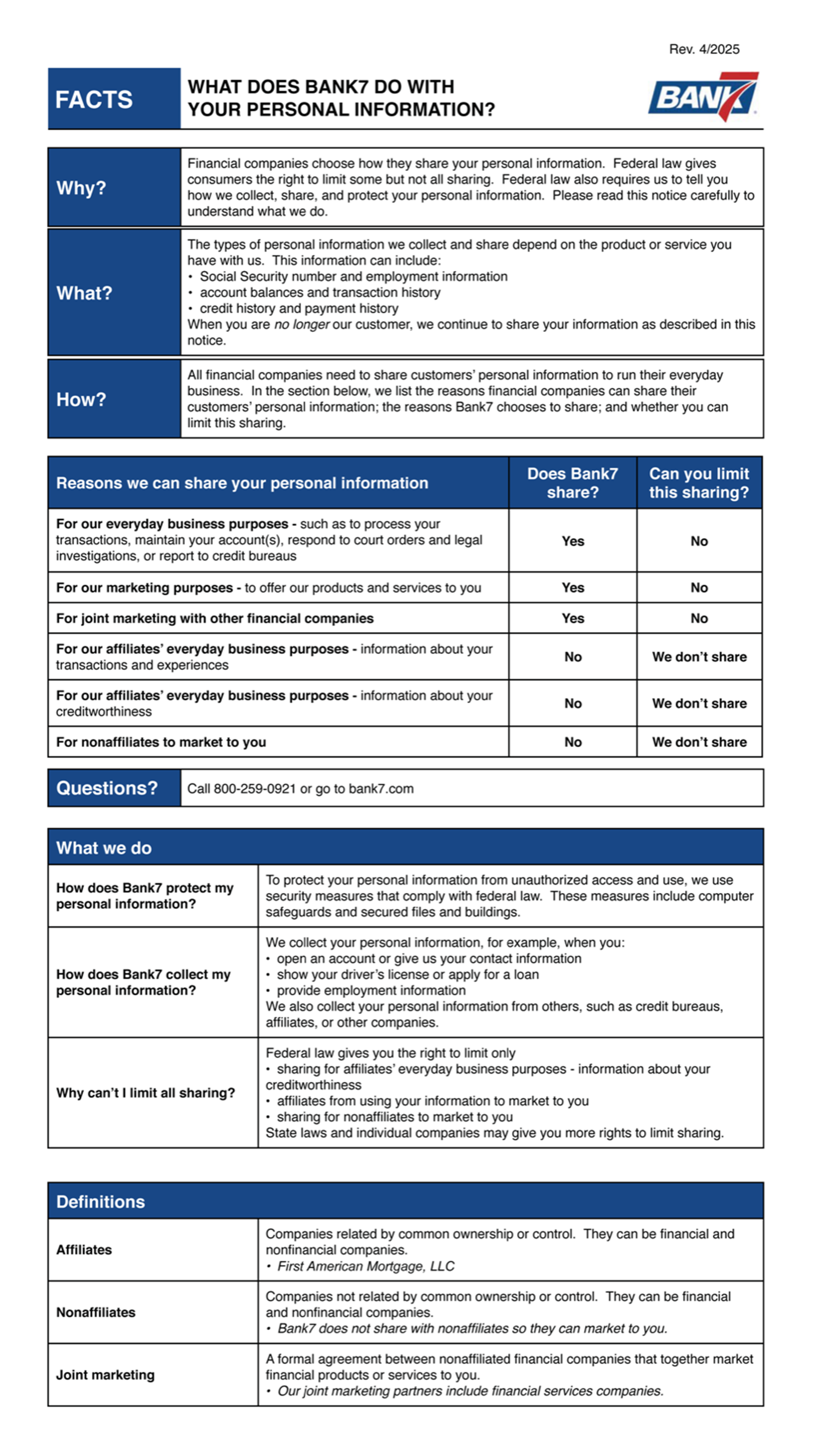 B7 Privacy Policy